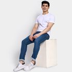 Men's Slim Fit Jeans, मध्यम नीला, small image number null